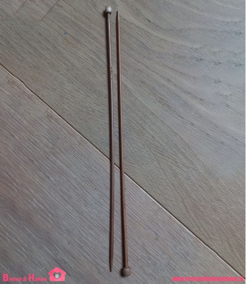 Houten Breinaalden - 2,75mm (25cm met knop)