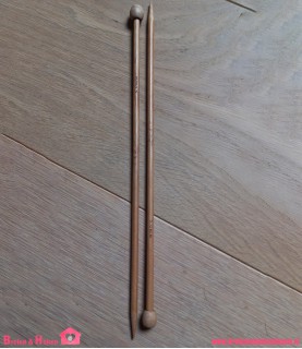 Houten Breinaalden - 5mm (25cm met knop)