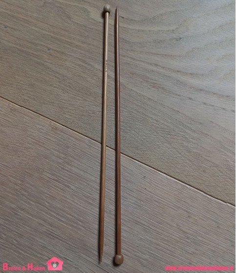 Houten Breinaalden - 3,75mm (25cm met knop)