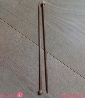 Houten Breinaalden - 4,5mm (25cm met knop)
