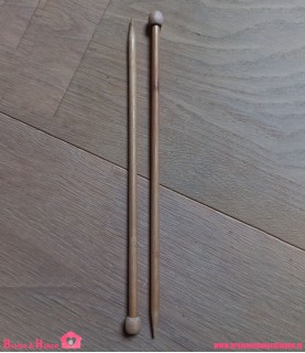 Houten Breinaalden - 6,5mm (25cm met knop)