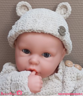 Haakpatroon - Knuffelzachte Beren Babymuts (patroonkaart)