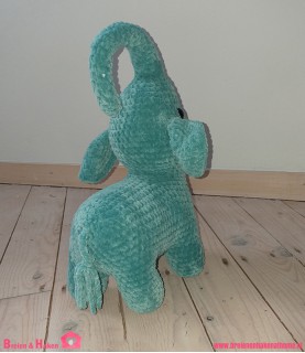 Knuffel Olifant - Aqua