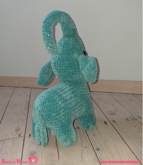 Knuffel Olifant - Aqua