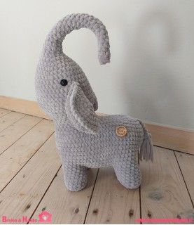 Knuffel Olifant - Lichtgrijs