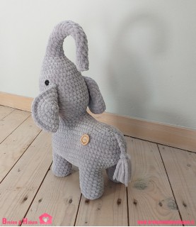 Knuffel Olifant - Lichtgrijs