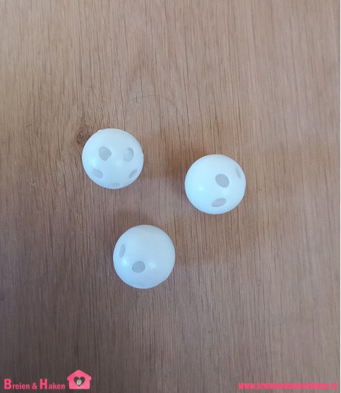 Witte Kunststof Rammelkraal 24mm – Voor Knuffels, Rammelaars en Bijtringen