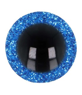 Glitteroogjes - 12mm - Blauw